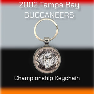 2002 Tampa Bay Buccaneers keychain, NFL championship ring keychain